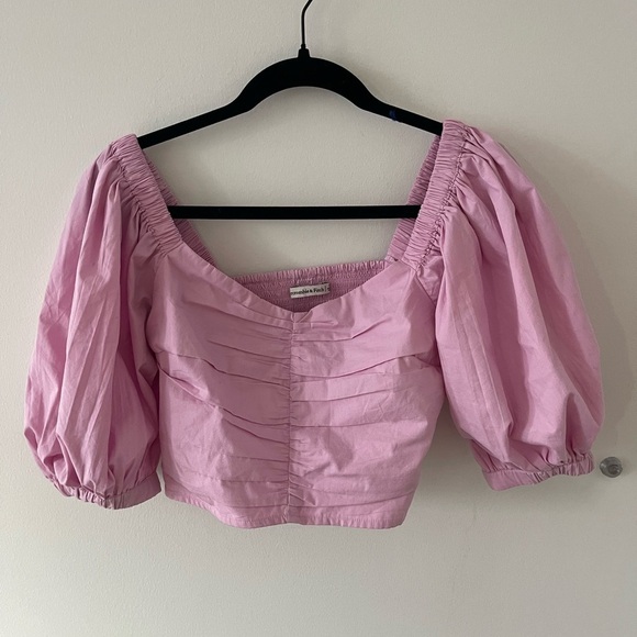 Abercrombie & Fitch Tops - Abercombie Pink Puff Sleeve Top